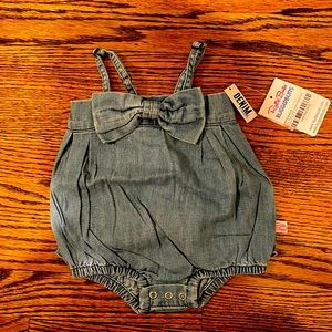 RuffleButts summer denim romper for baby girl 6-12 months!!